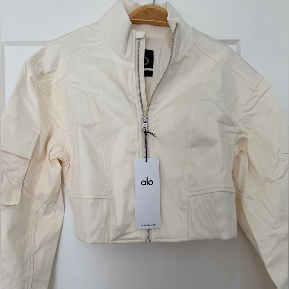 ALO Yoga Women's Night Out Cargo Jacket in Ivory